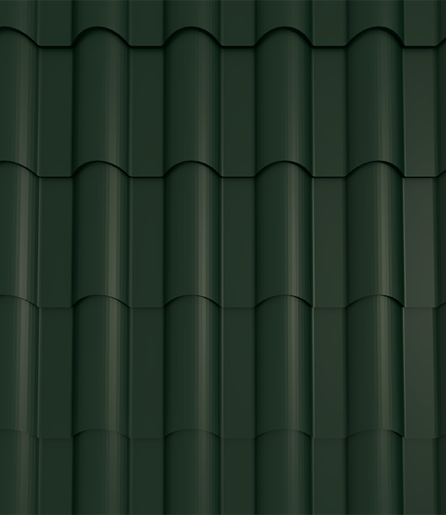 Trinity Eurotile Roofing Sheet - Forest Green1 28G Matte